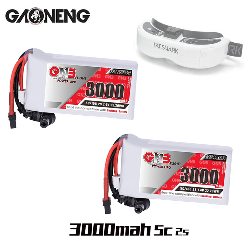 Skyzone Sky04X Pro Oled Fpv Goggles - مؤشر طاقة بطارية ليبو ، بطارية
