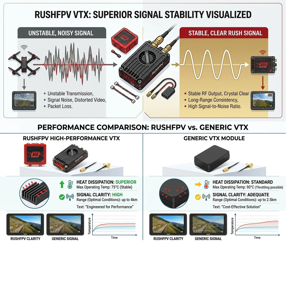 RUSHFPV RUSH MAX SOLO 2.5W / T - مراجعة Rushfpv Rush Max Solo 5.8G 2.5W Vtx وسعره